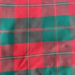 Leacock Linen Holiday Christmas Plaid Tablecloth Rectangle Vintage